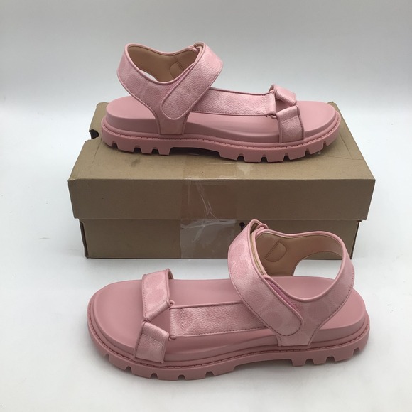Coach Shoes - Coach Signature Sport Sandal Powder Pink Platform Lug Sole CBB91 Size 8 B NEW
